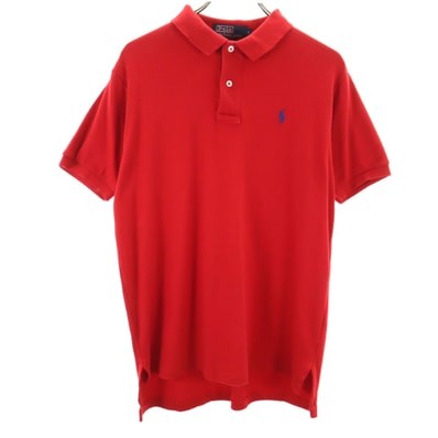 Polo by Ralph Lauren ポロバイラルフローレン USA製 半袖 ポロシャツ L レッド