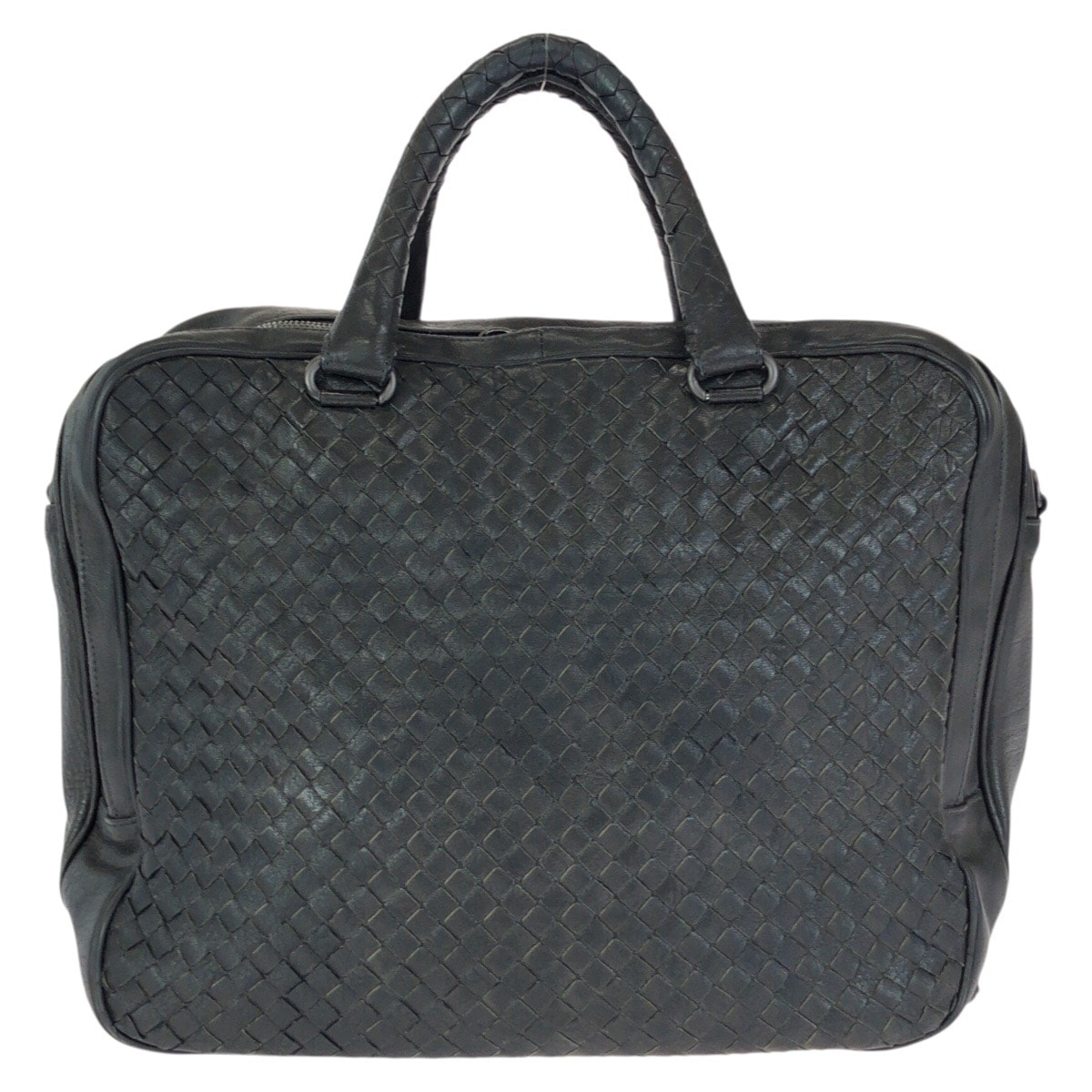 BOTTEGAVENETA ボッテガヴェネタ イントレチャート ブラック 黒 ガンメタ金具 レザー ビジネスバッグ ブリーフケース 602396 【中古】