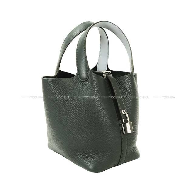 【恵比寿明治通り店】HERMES エルメス ハンドバッグ ピコタンロック 18 PM エクラ ヴェールマングローブ/グリパンタン トリヨンクレマンス/スイフト シルバー金具 K刻印 新品