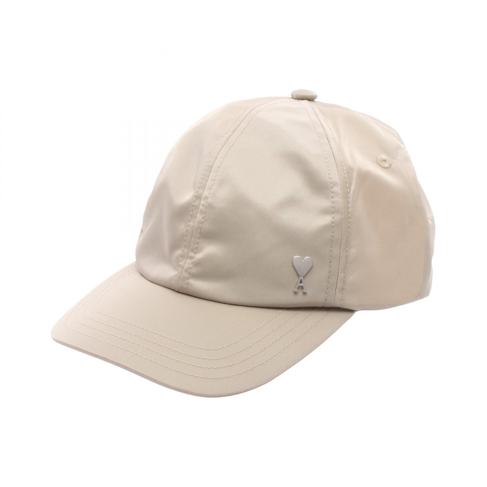 アミ AMI Ami De Coeur スタッズ ベースボール キャップ 帽子 ナイロン メンズ レディース ベージュ系 UCP268.PA0037A036 【新品】