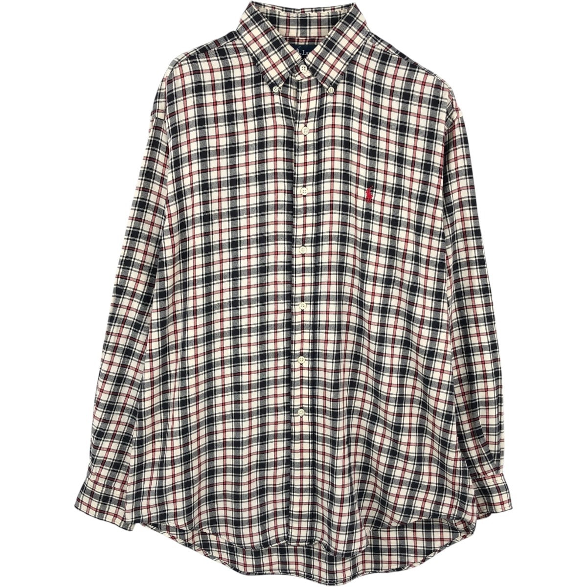 古着 ラルフローレン Ralph Lauren BLAIRE 長袖 ボタンダウンチェックシャツ メンズM相当/eaa661364