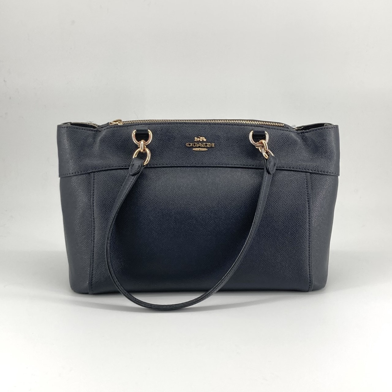 COACH(コーチ) ラグジュアリー クロスグレーン レザー ブルック キャリーオール F25397 トートバッグ ブラック