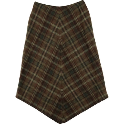 古着 ラルフローレン Ralph Lauren LAUREN ローレン PETITE チェック柄 イレギュラーヘム ウール ロング Aラインスカート レディースL相当/eaa583590