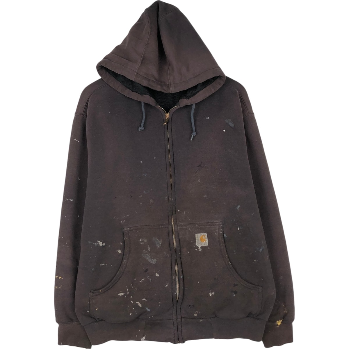 古着 カーハート Carhartt ペイント スウェットフルジップパーカー メンズXXL相当/eaa630465