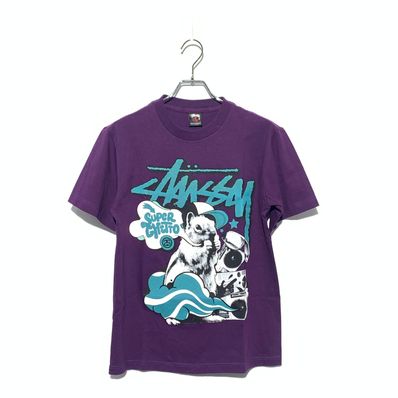 STUSSY Squirrel Graphic Tee purple