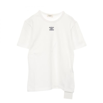 セリーヌ CELINE トリオンフ 半袖Tシャツ 衣料品 トップス コットン レディース ホワイト系 RX0IX140701MAL 【新品】