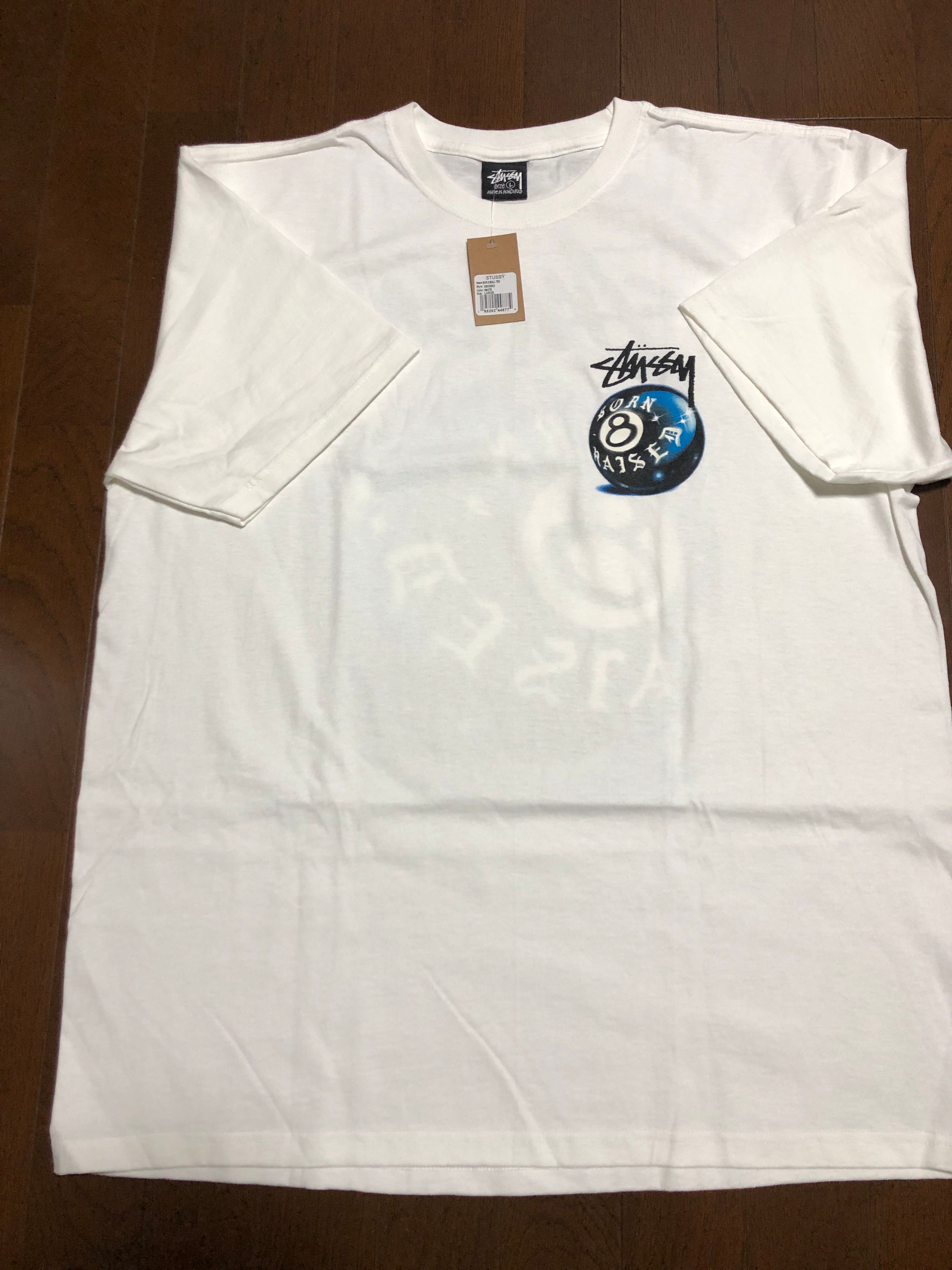 Stussy Born x Raised 8 Ball Tee "White"