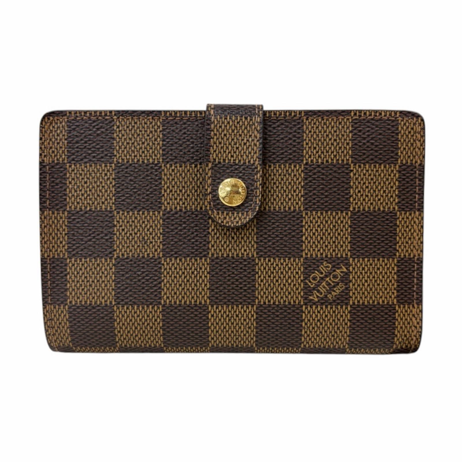ルイヴィトン ポルトモネ ビエ ヴィエノワ ダミエ 二つ折り財布 ダミエキャンバス N61664 レディース LOUIS VUITTON  中古