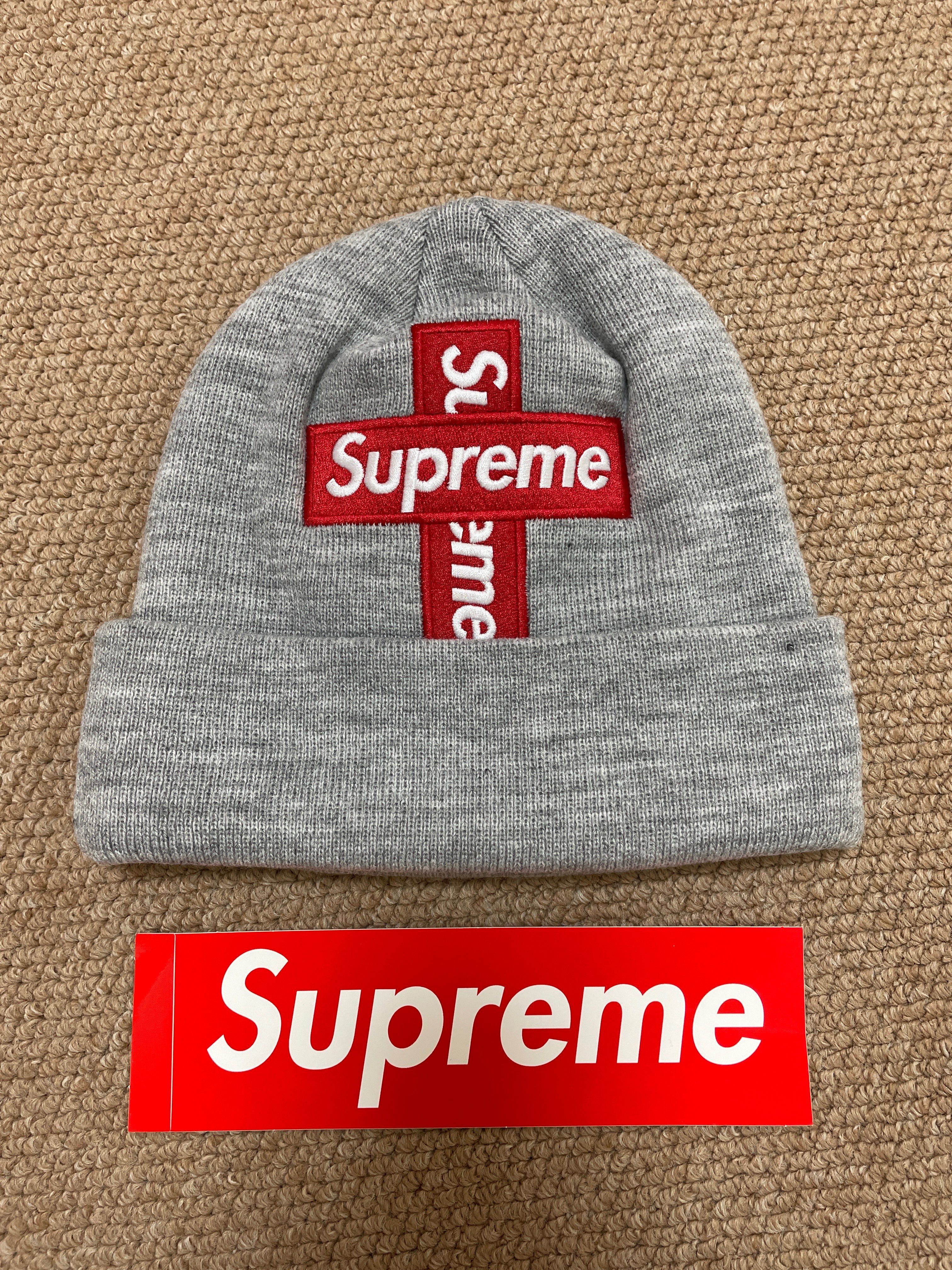 Supreme New Era® Cross Box Logo Beanie "Grey"