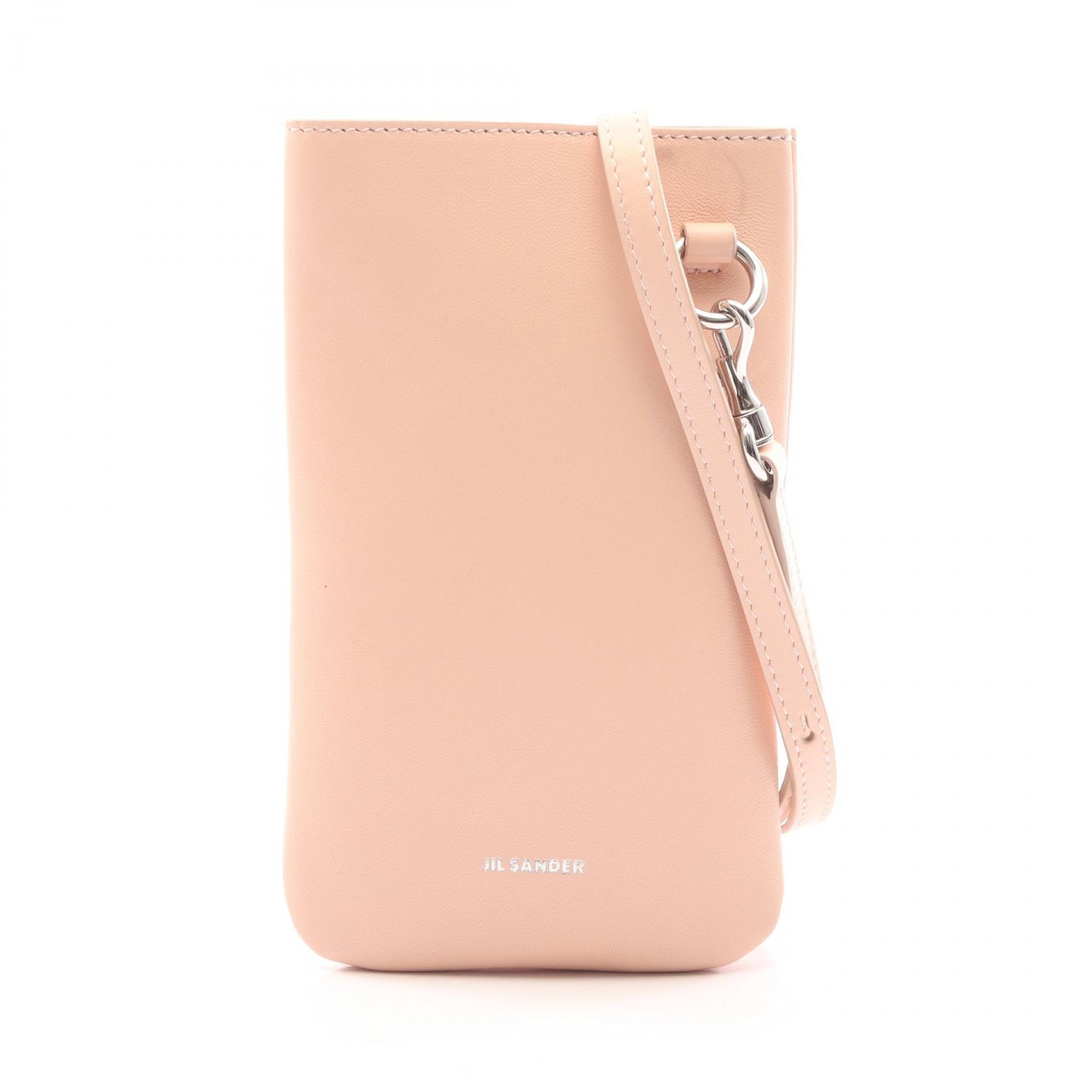 ジルサンダー JIL SANDER スマホショルダー ショルダーバッグ バッグ レザー レディース ピンク系 【中古】