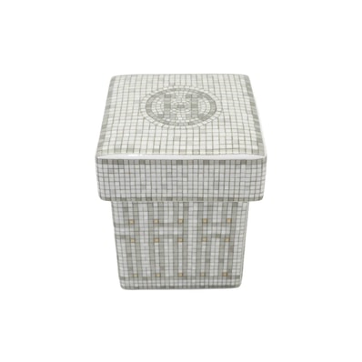 HERMES エルメス 食器 シュガーポット モザイク 24 プラチナ ポーセリン(陶器) 新品