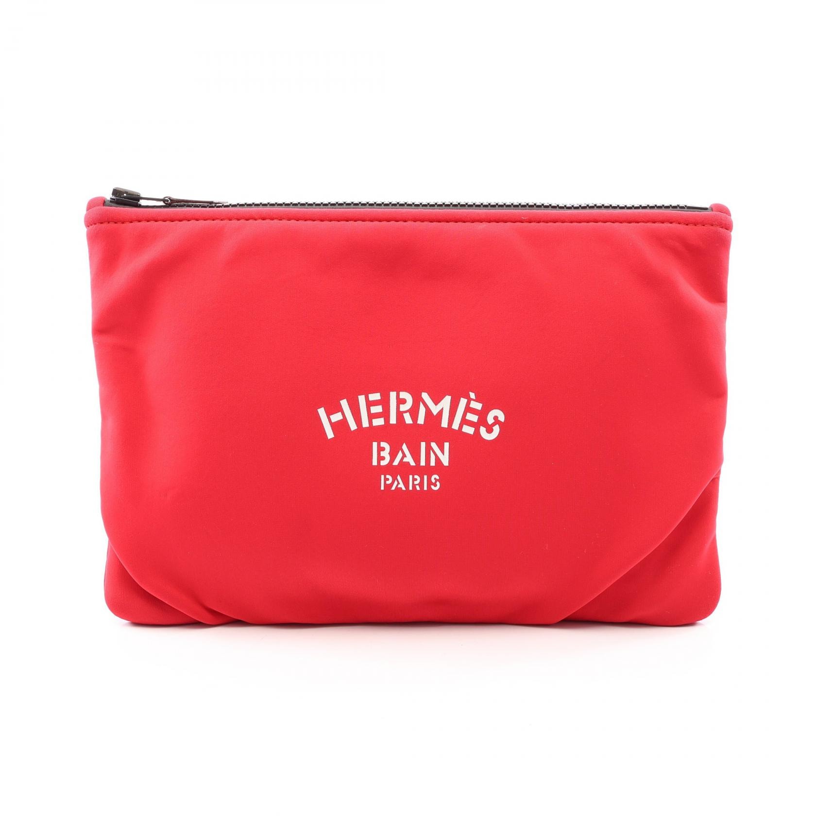 エルメス HERMES ネオバンMM ポーチ バッグ ネオプレン レディース レッド系 【中古】