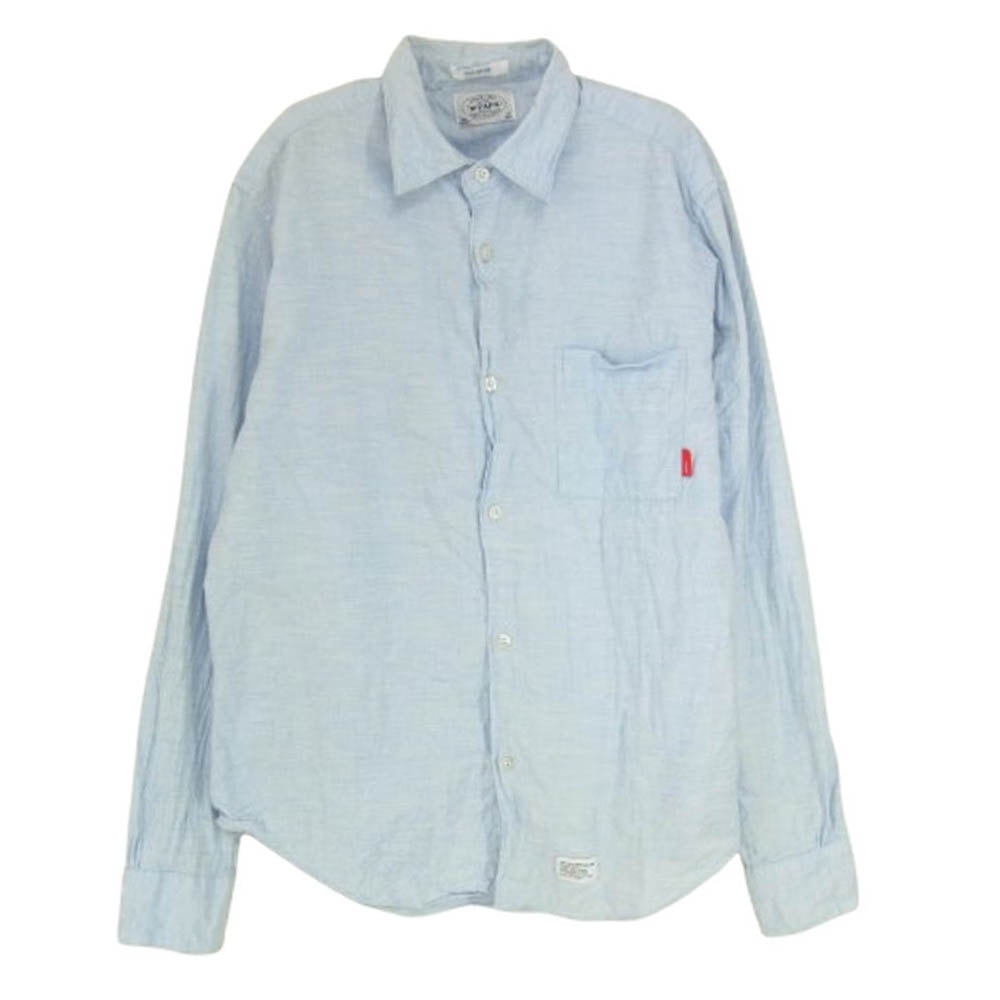 WTAPS ダブルタップス 長袖シャツ 122SPDT-SHM05 VIYELLA COTTON 長袖 シャツ ライトブルー系 M【中古】