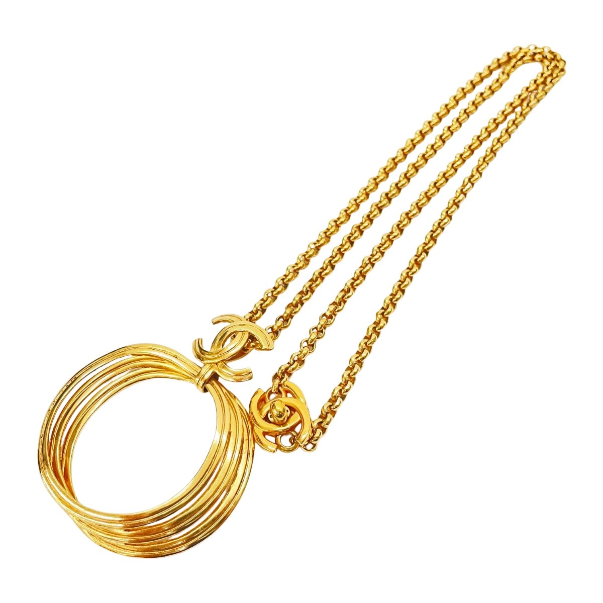 CHANEL シャネル ペンダント 1996年スプリングコレクション ココマーク ターンロック A33262 ゴールド ヴィンテージ