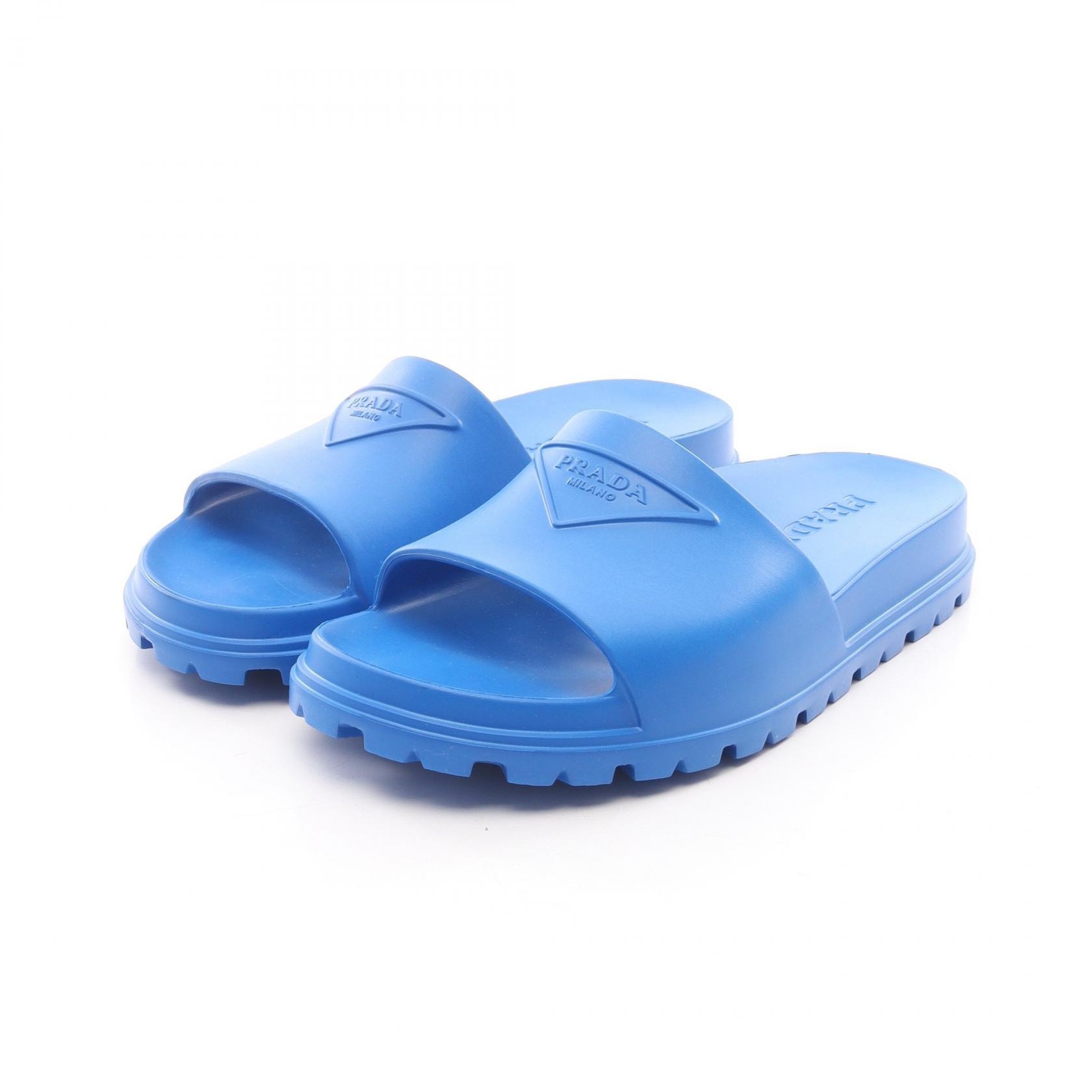 プラダ PRADA サンダル 靴 ラバー メンズ ブルー系 2X3085 【中古】