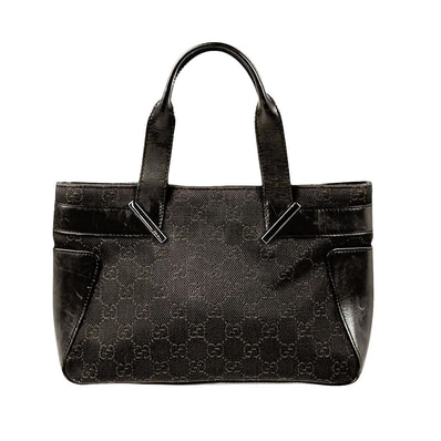 グッチ GUCCI ハンドバッグ GGキャンバス/レザー ブラウン レディース 73984【中古】 z11347