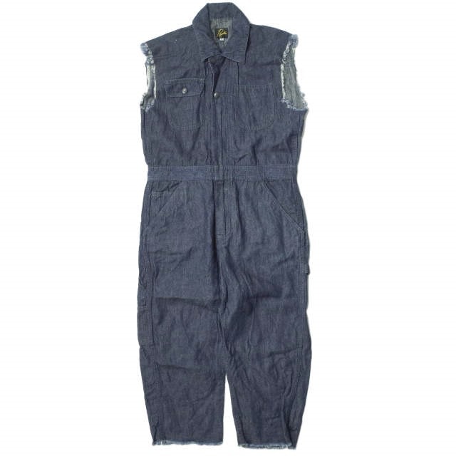 Needles ニードルス 日本製 カットオフデニムオールインワン 2 Indigo ジャンプスーツ ノースリーブ ツナギ g10550