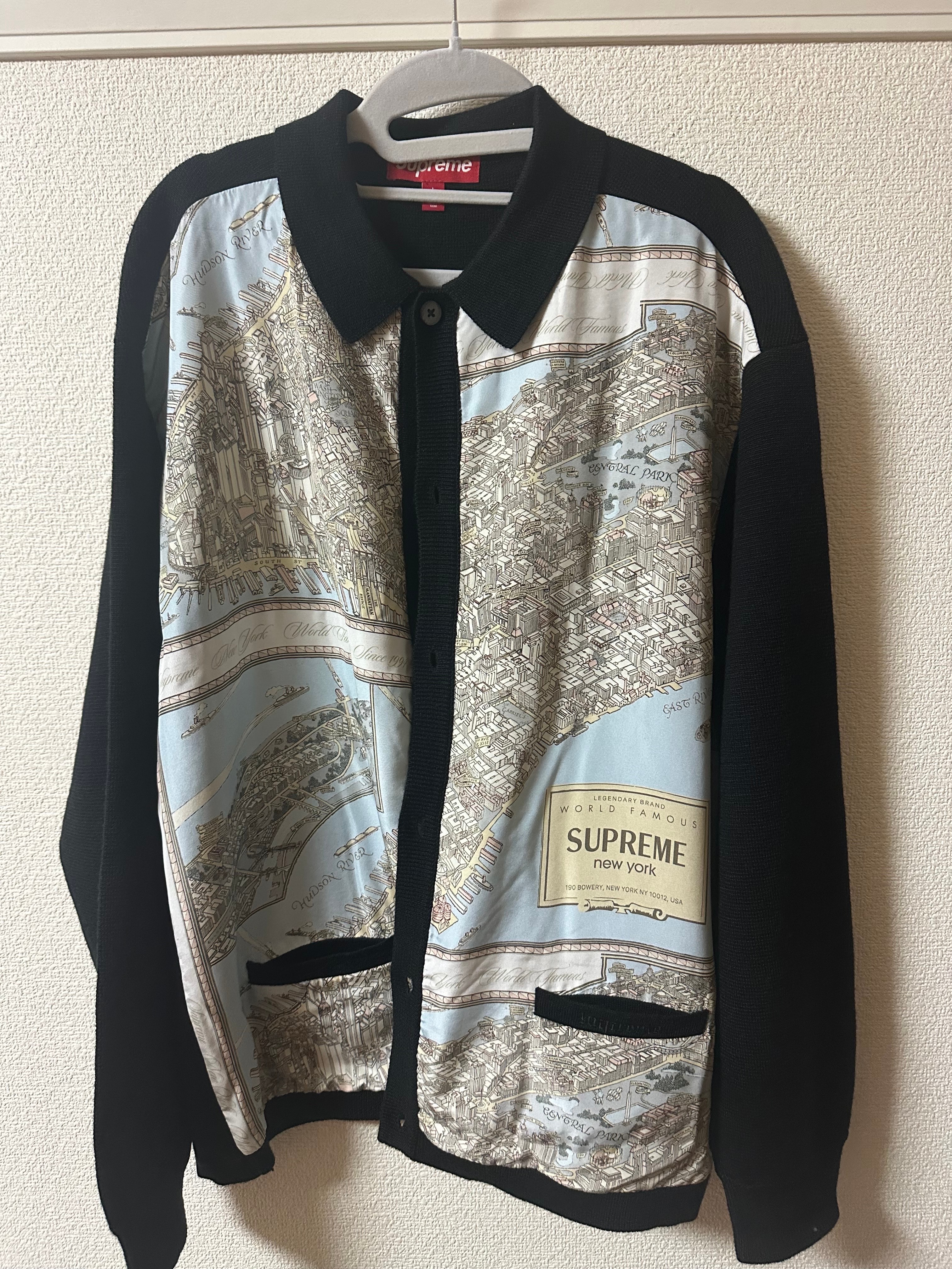 Supreme Silk Map Cardigan 