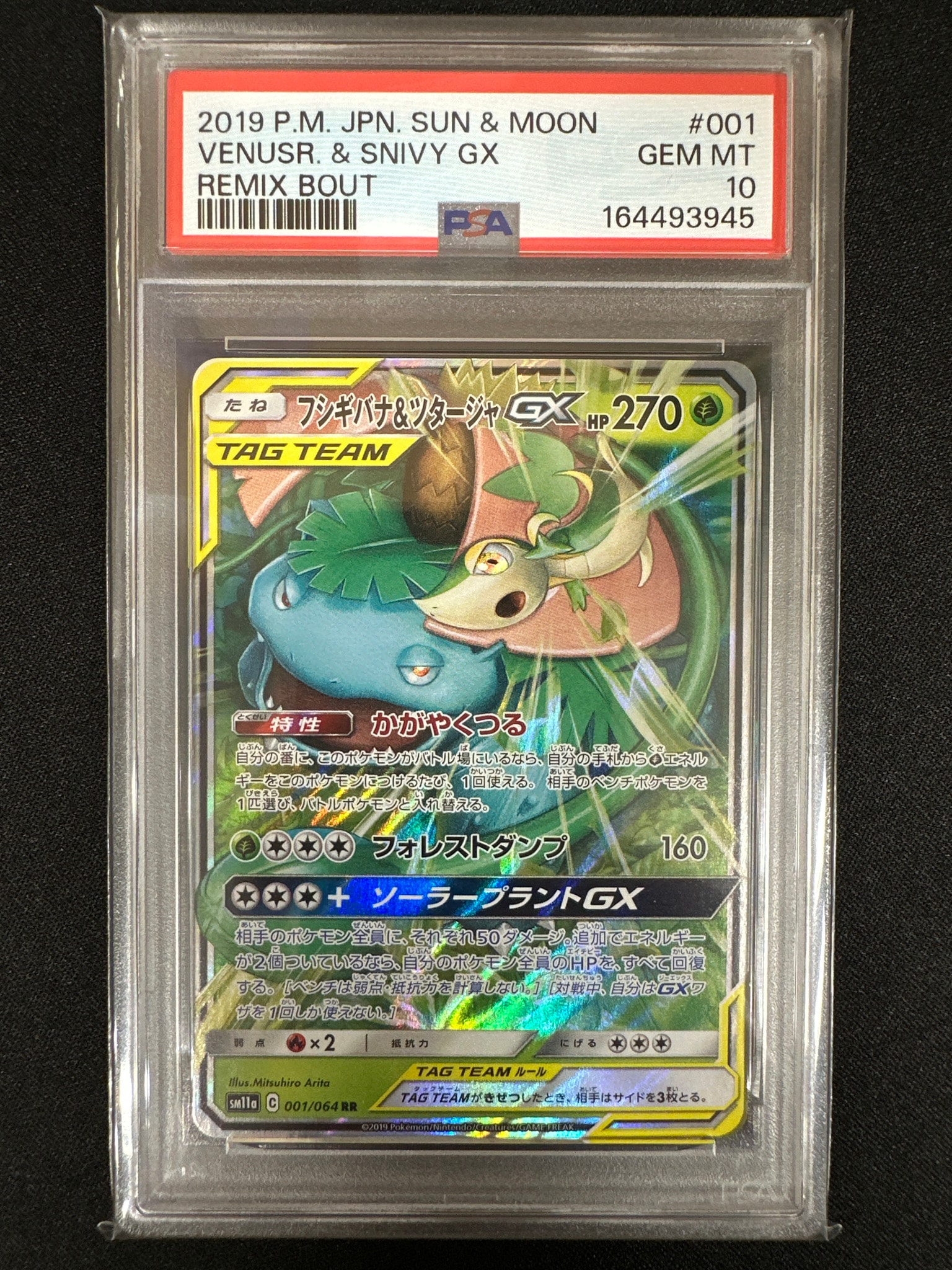 Venusaur & Snivy GX RR [SM11a 001/064](Enhanced Expansion Pack "Remix Bout")