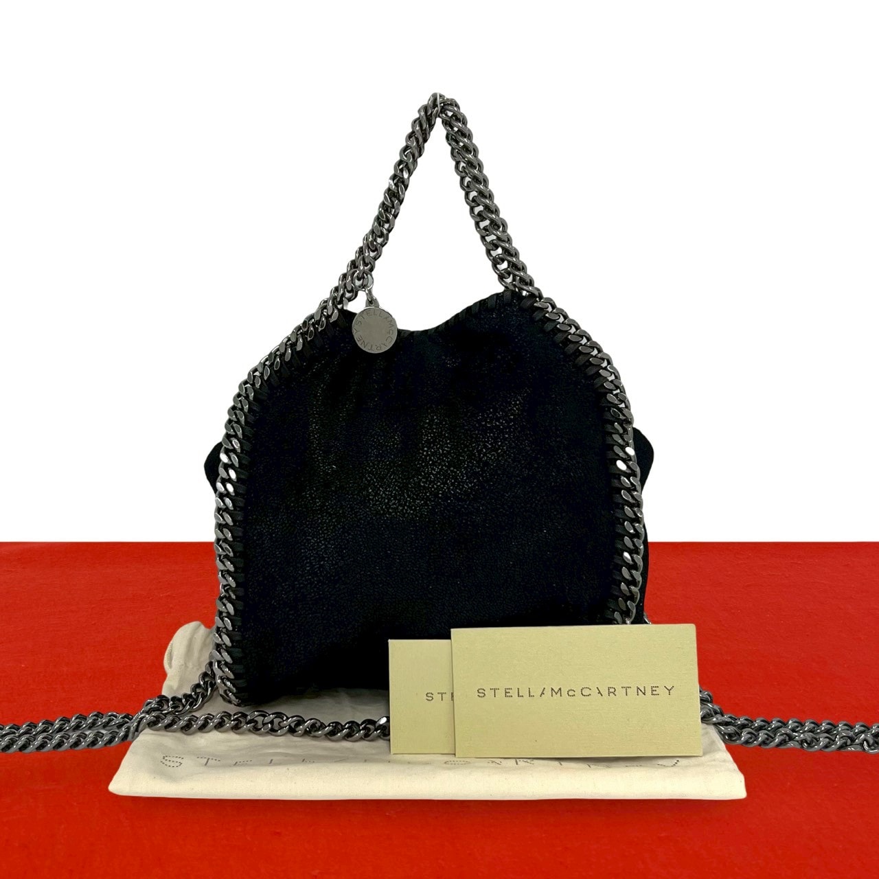 Stella McCartney ステラマッカートニー ファラベラ レザー ショルダーバッグ ブラック
 48238