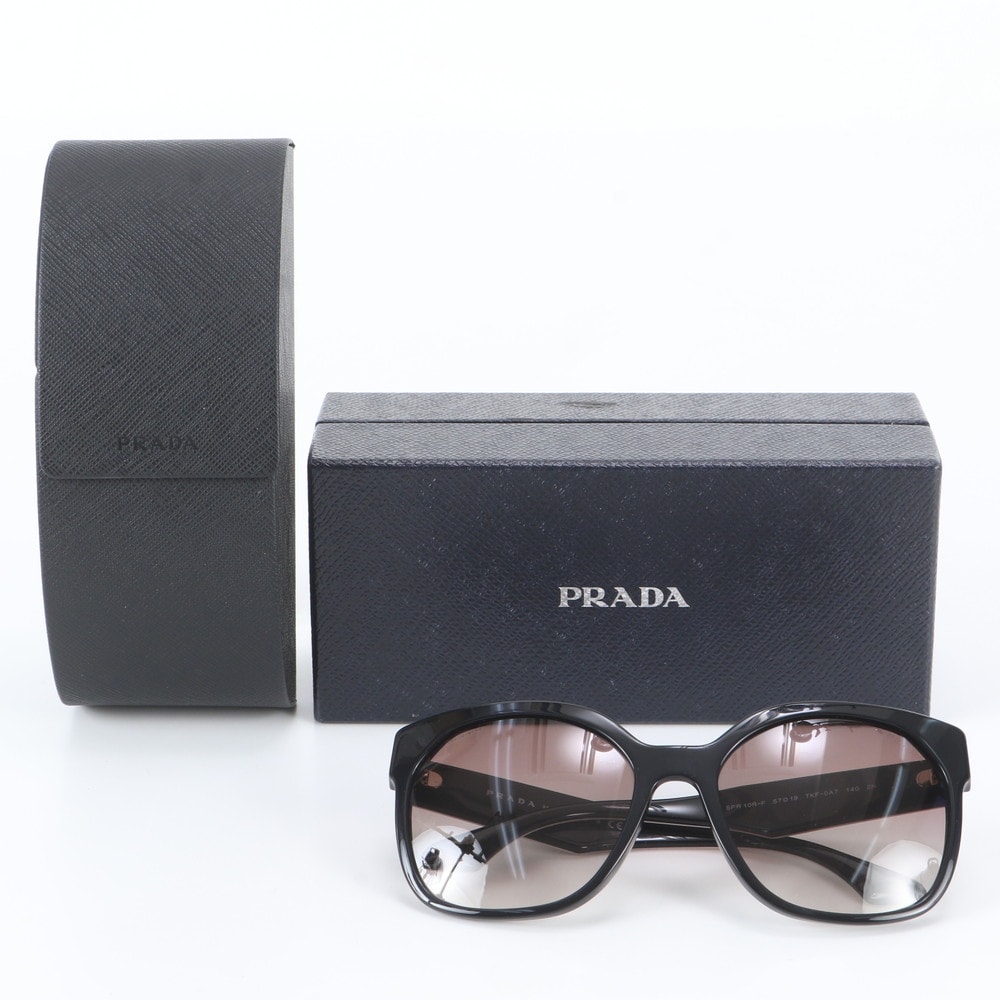 ■極美品 プラダ 57□19 アイウェア SPR 10R-F サングラス