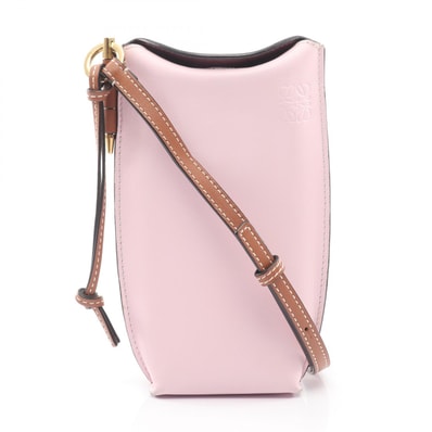 ロエベ LOEWE GATE POCKET ゲートポケット ショルダーバッグ バッグ レザー レディース ピンク系 / レッド系 【中古】