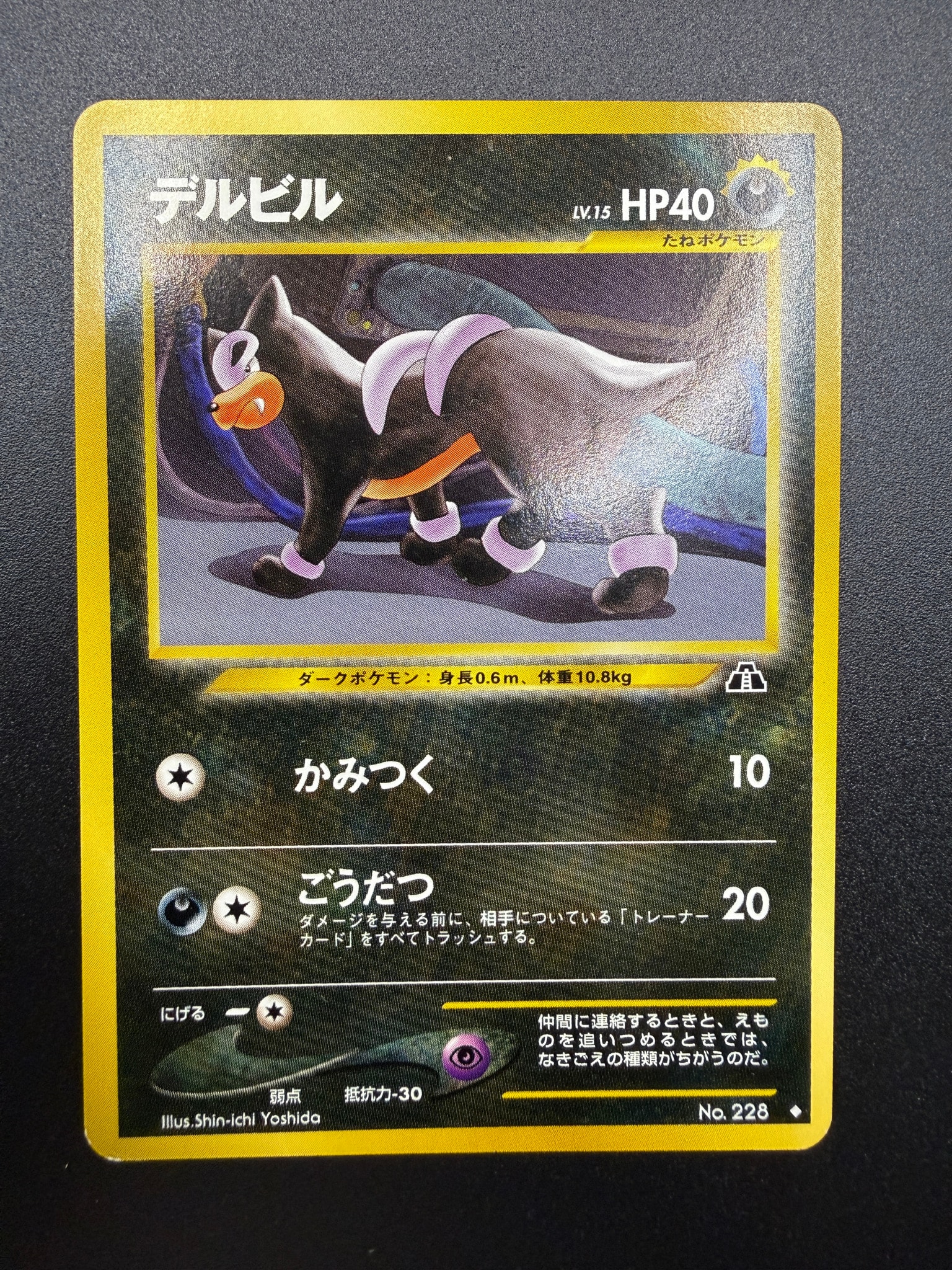 デルビルLV.15 ◆ : 旧裏 [neo2 No.228](ポケモンカード★neo 拡張パック「遺跡をこえて...」)