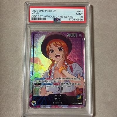ナミ L OP11-041プロモ オフィシャルプレイマット&カードセット PSA9 ナミ L OP11-041プロモ オフィシャルプレイマット&カードセット PSA9