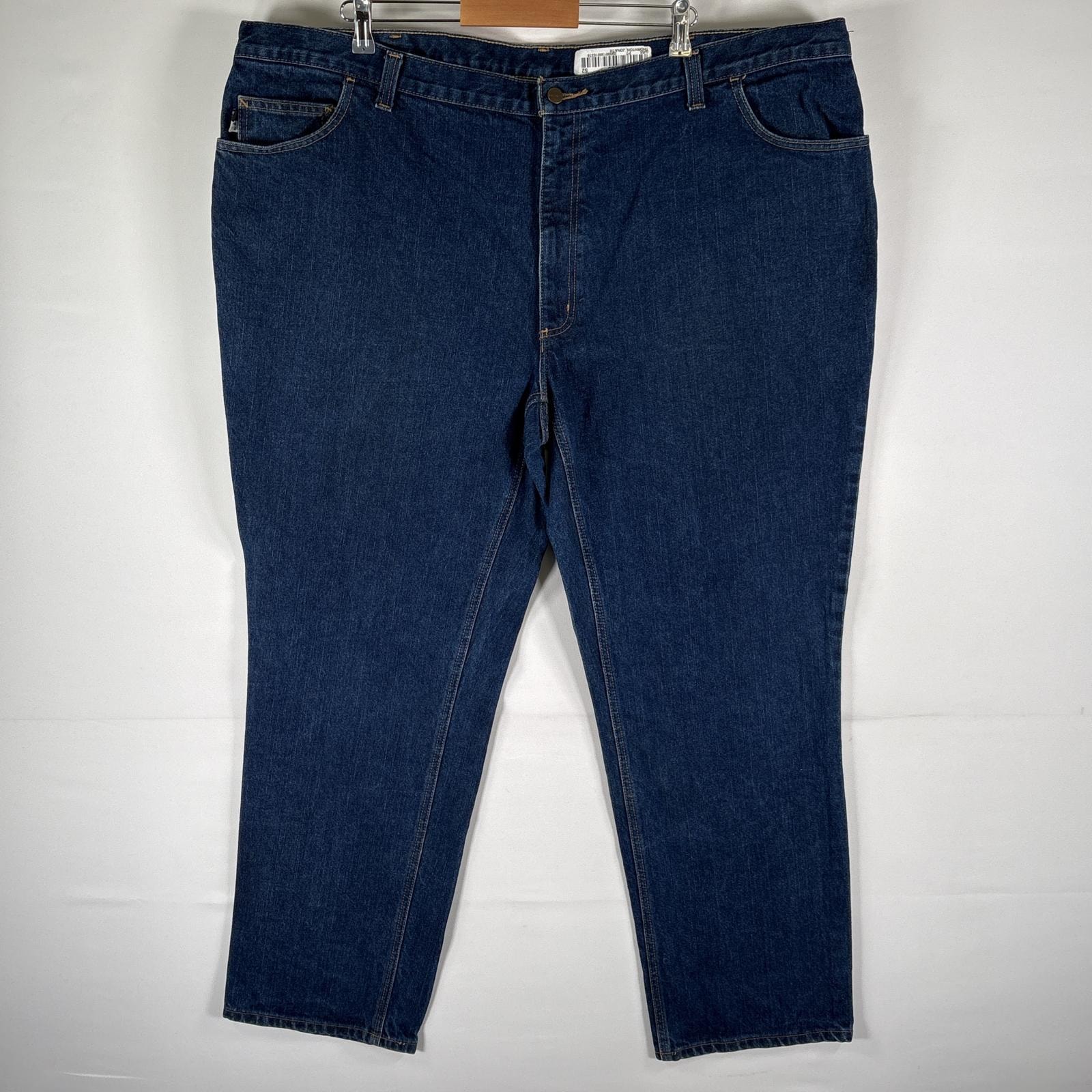 古着 カーハート Carhartt デニムパンツ ワーク 5ポケット ストレート インディゴブルー 色落ち ジーンズ w48 L32  ブルー メンズ