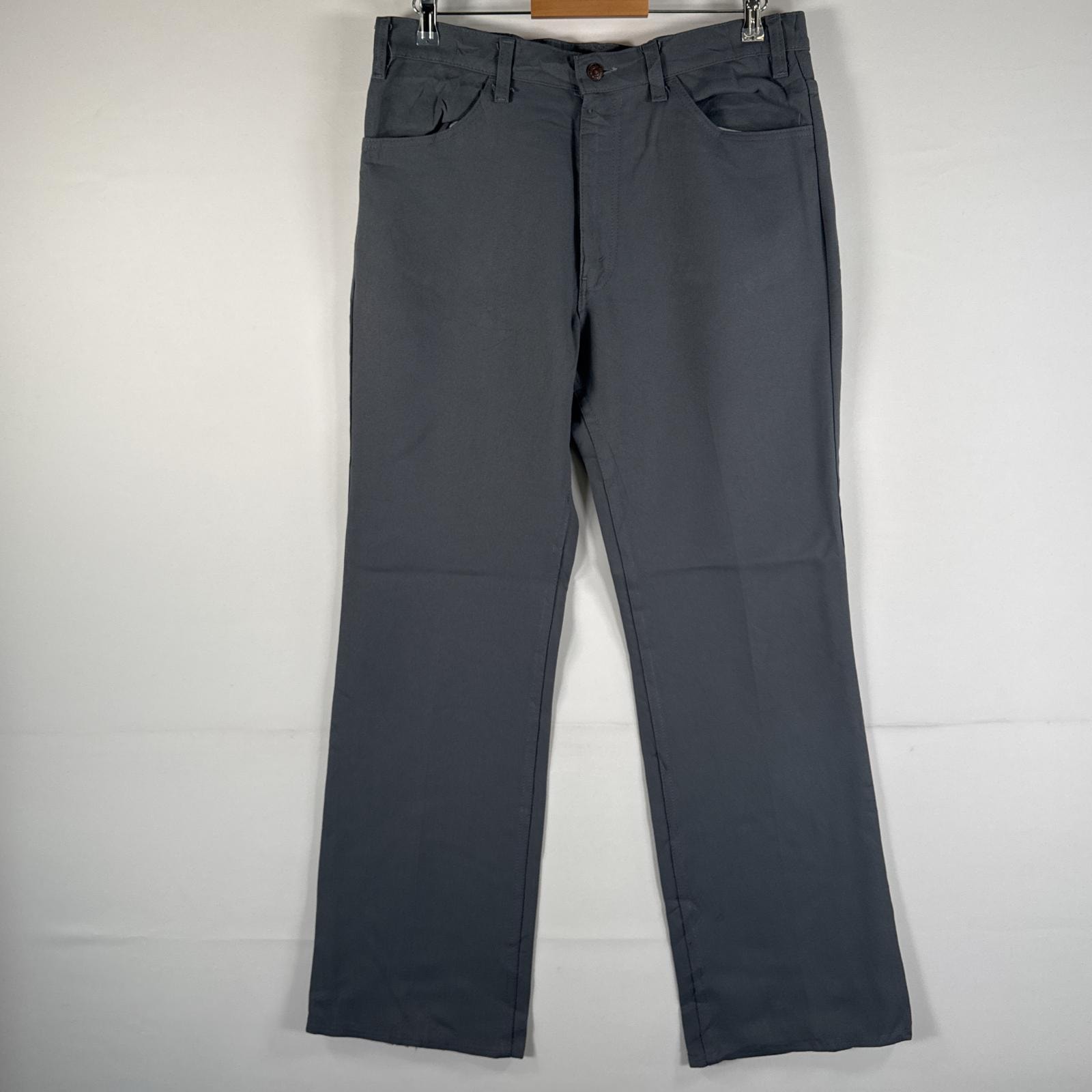 古着 80's/80年代 ヴィンテージ リーバイス Levi's スラックスパンツ ランチャーパンツ フレア ブーツカット ポリエステル 42TALON グレー メンズ