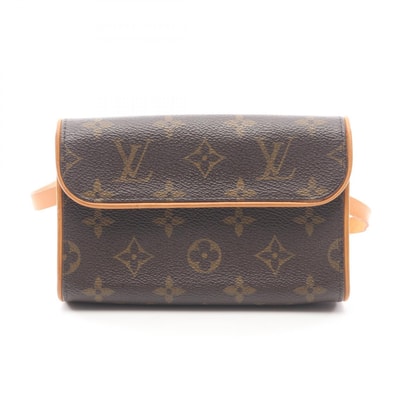 ルイ・ヴィトン LOUIS VUITTON ポシェットフロランティーヌ ウエストバッグ ボディバッグ バッグ PVCコーティングキャンバス レザー モノグラム レディース ブラウン系 M51855 【中古】