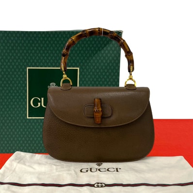 GUCCI グッチ バンブー レザー ハンドバッグ ブラウン
11715