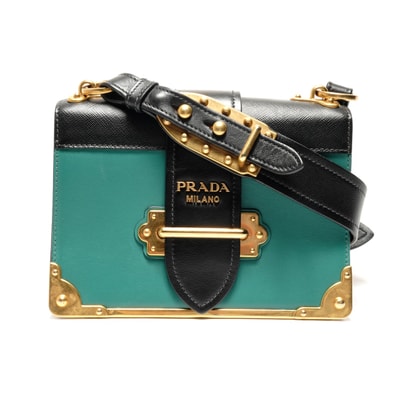 プラダ PRADA カイエ レザー ショルダーバッグ【中古】