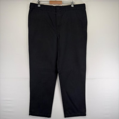 古着 ディッキーズ Dickies パンツ チノパン スラックス 874 ジッパーフライ ストレート 作業着 ワーク w44 L34 ブラック メンズ