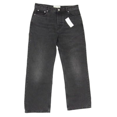 AMI PARIS アミパリス HTR450 DE0124 cotton large fit jeans ブラックライトデニム ラージフィット ジーンズ デニムパンツ ブラック系 30【極上美品】【中古】