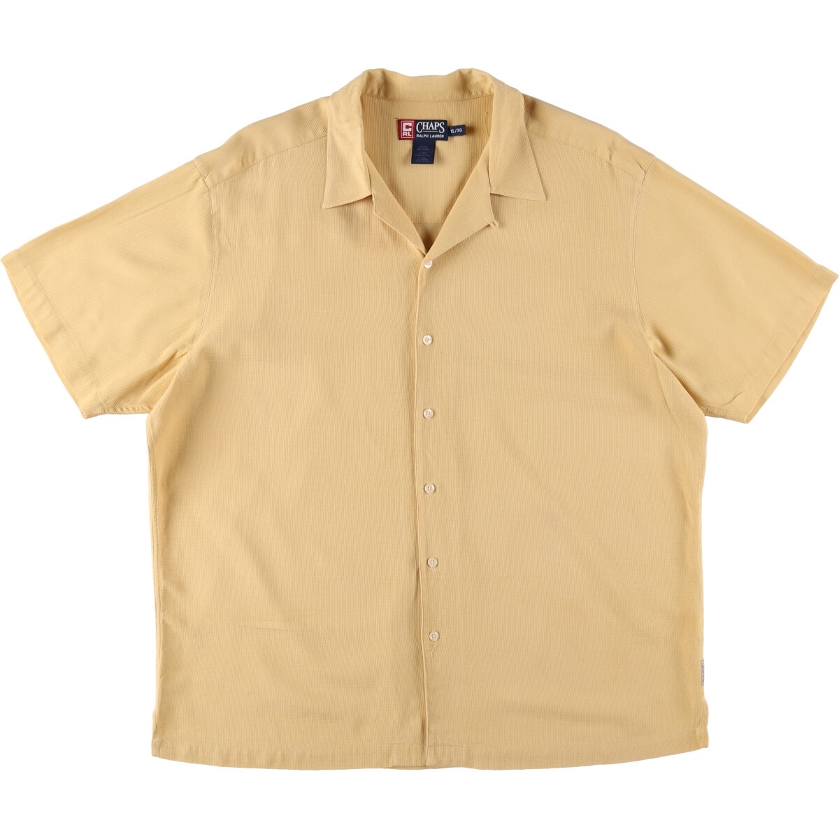 古着 90年代 ラルフローレン Ralph Lauren CHAPS チャップス 半袖 オープンカラー シルクシャツ メンズXL相当 ボックスシャツ ヴィンテージ/evb029130