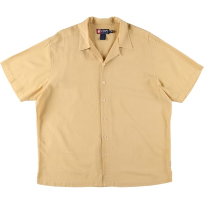 古着 90年代 ラルフローレン Ralph Lauren CHAPS チャップス 半袖 オープンカラー シルクシャツ メンズXL相当 ボックスシャツ ヴィンテージ/evb029130
