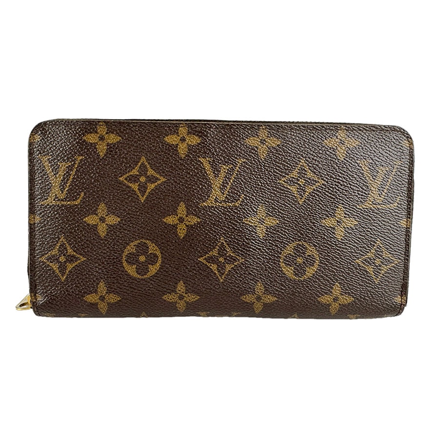 ルイ ヴィトン LOUIS VUITTON ラウンドファスナー長財布 モノグラム ジッピーウォレット モノグラムキャンバス ブラウン ゴールド レディース【中古】 z9469