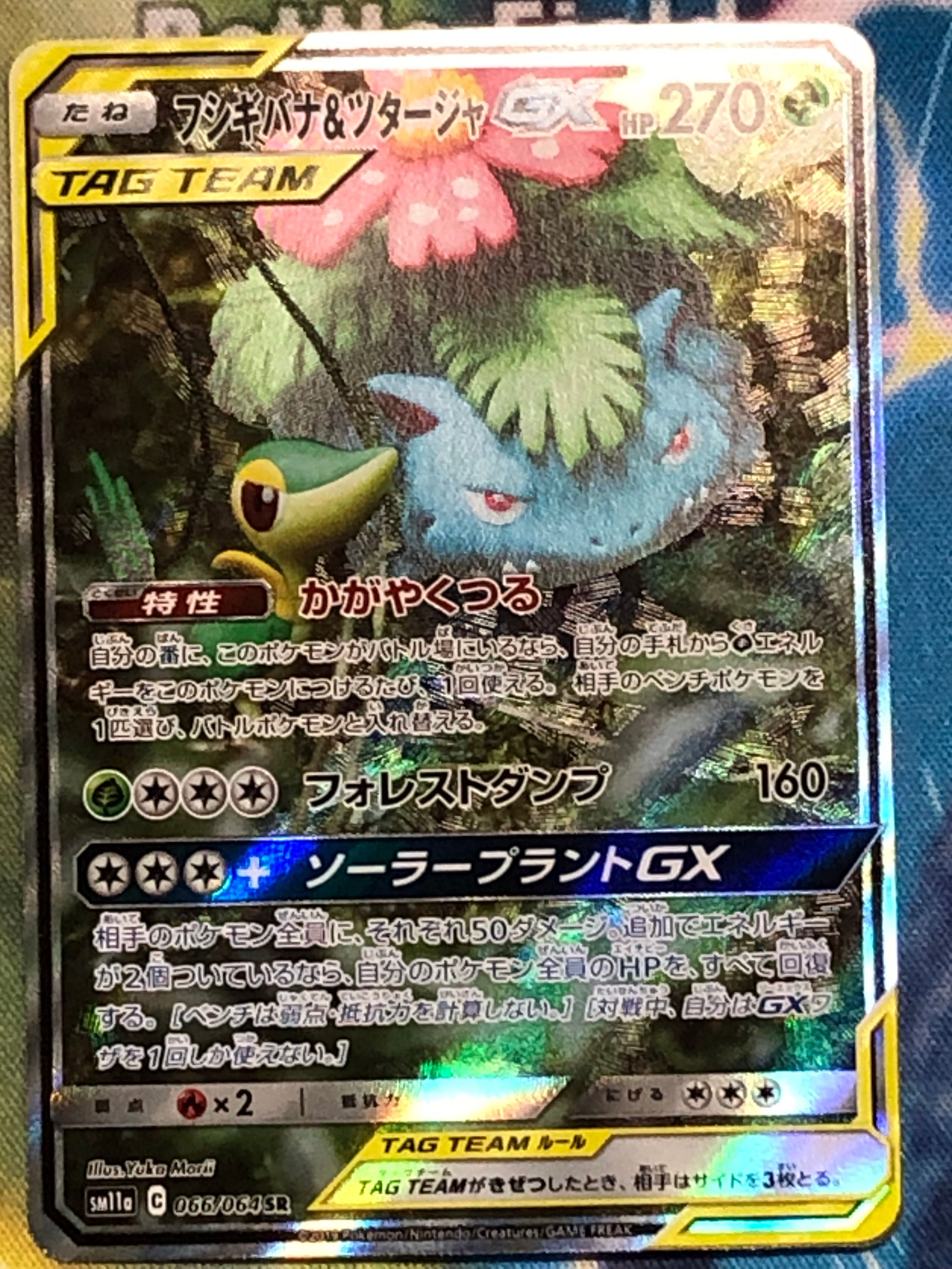 フシギバナ&ツタージャGX SR: SA[SM11a 066/064](強化拡張パック「リミックスバウト」)