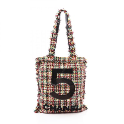 シャネル CHANEL NO.5 トートバッグ バッグ ファブリック レザー レディース ブラック系 / マルチカラー 【中古】
