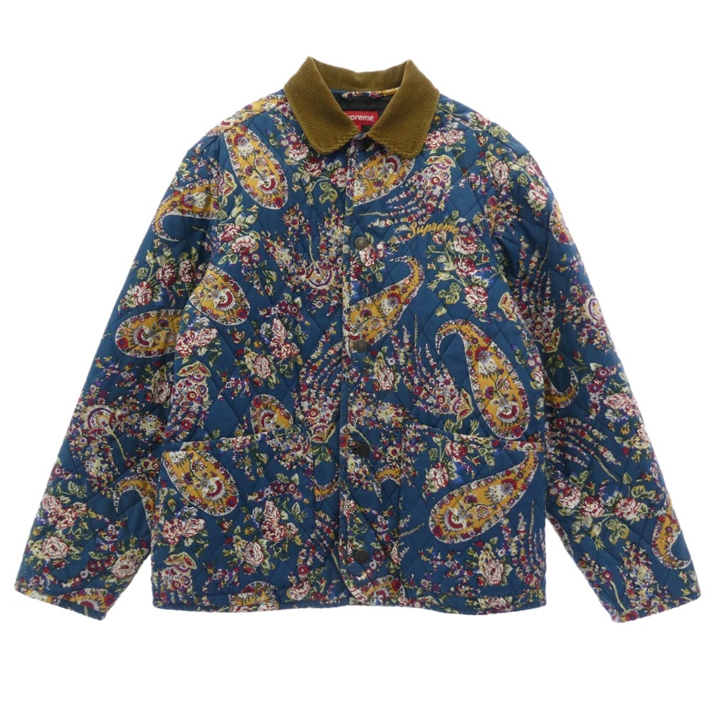 Supreme シュプリーム ジャケット 19AW Quilted Paisley Jacket キルテッド ペイズリー ジャケット ブルー系 マルチカラー系 S【中古】