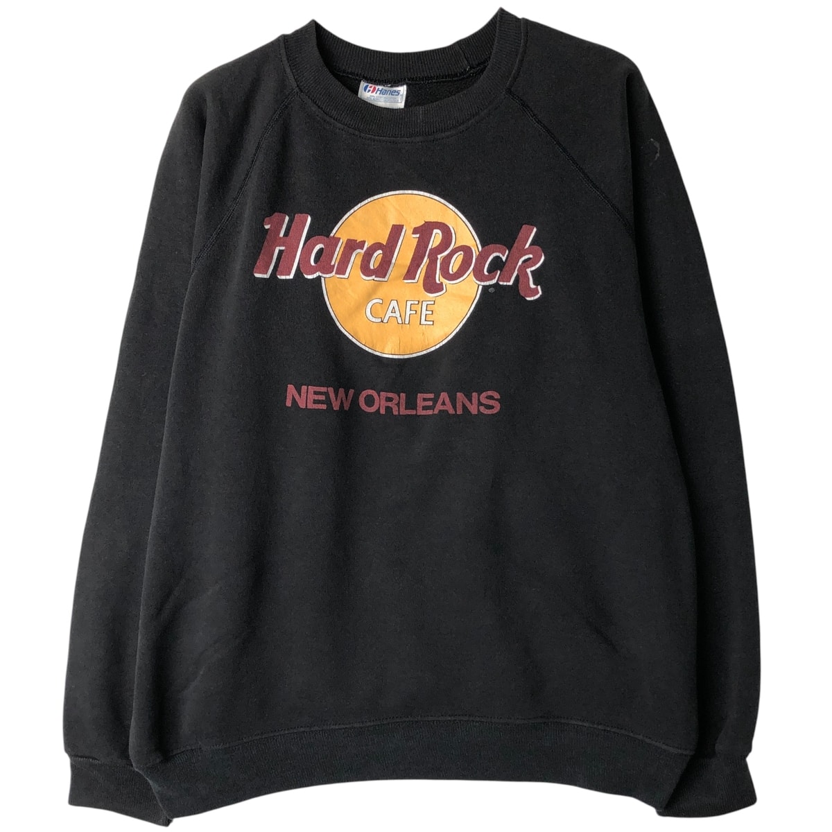 古着 80年代 ヘインズ Hanes HARD ROCK CAFE ハードロックカフェ アドバタイジング スウェットシャツ トレーナー USA製 メンズL相当 ヴィンテージ/eaa613790