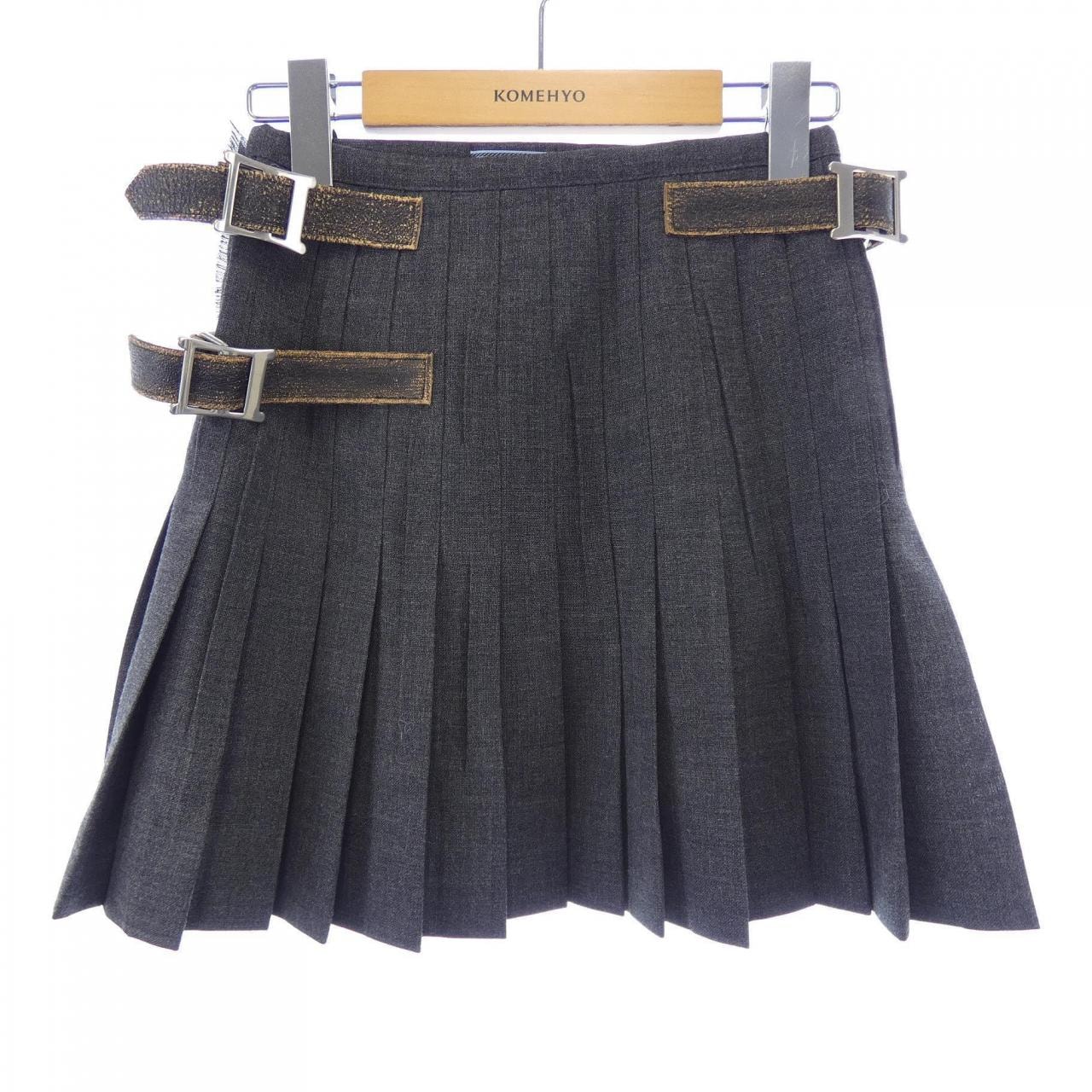 プラダ PRADA プリーツ ラッシュステッチ P147ZE SOOO 17N1 スカート