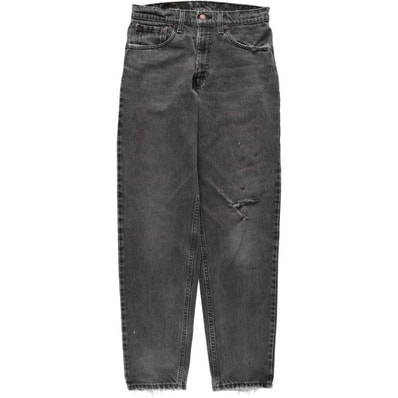 古着 90年代 リーバイス Levi's 550 RELAXED FIT TAPERED LEG ブラックデニム テーパードデニムパンツ USA製 メンズw30相当 ヴィンテージ/eaa633942