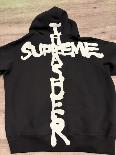 Supreme x Thrasher Zip Up Hooded Sweatshirt "Black"