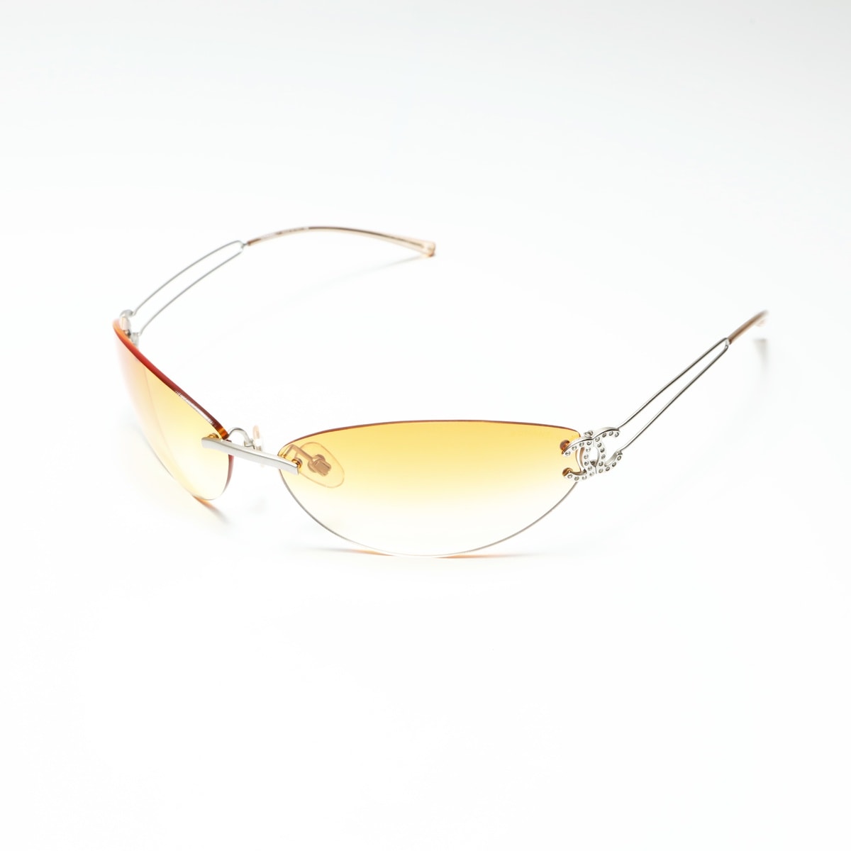 シャネル CHANEL 4番台 1996-1997リムレス ココマーク グラデーションレンズ サングラス【中古】