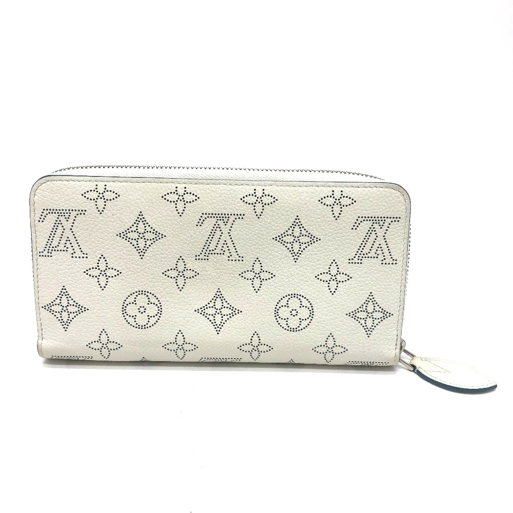 ルイヴィトン LOUIS VUITTON ジッピーウォレット M69215 モノグラムマヒナ ラウンドファスナー 長財布 モノグラムマヒナ スノー ブルーオラージュ ホワイト 新品同様