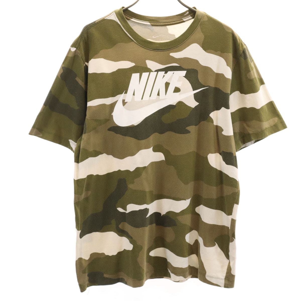 NIKE ナイキ カモフラ柄 半袖 Tシャツ L オリーブ系 迷彩