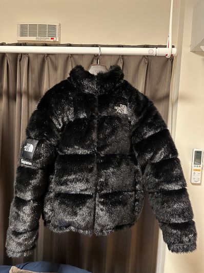Supreme x The North Face Faux Fur Nuptse Jacket "Black"
