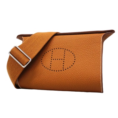 ★SALE【6fb2609-e】エルメス ショルダーバッグ ヴィドポッシュ トゴ ゴールド シルバー金具 B刻印【中古】レディース
